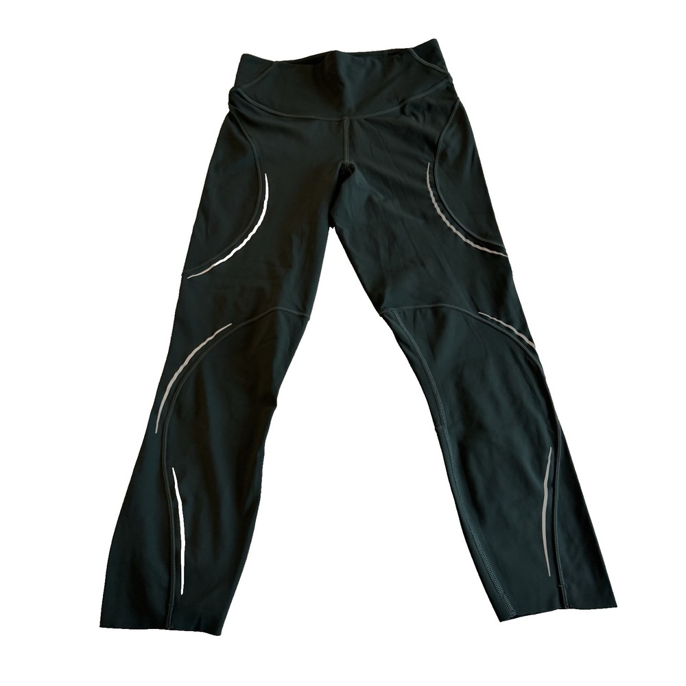Lululemon Tightest Stuff‎ Tight 25 High Rise Leggings Green Reflective Size 6